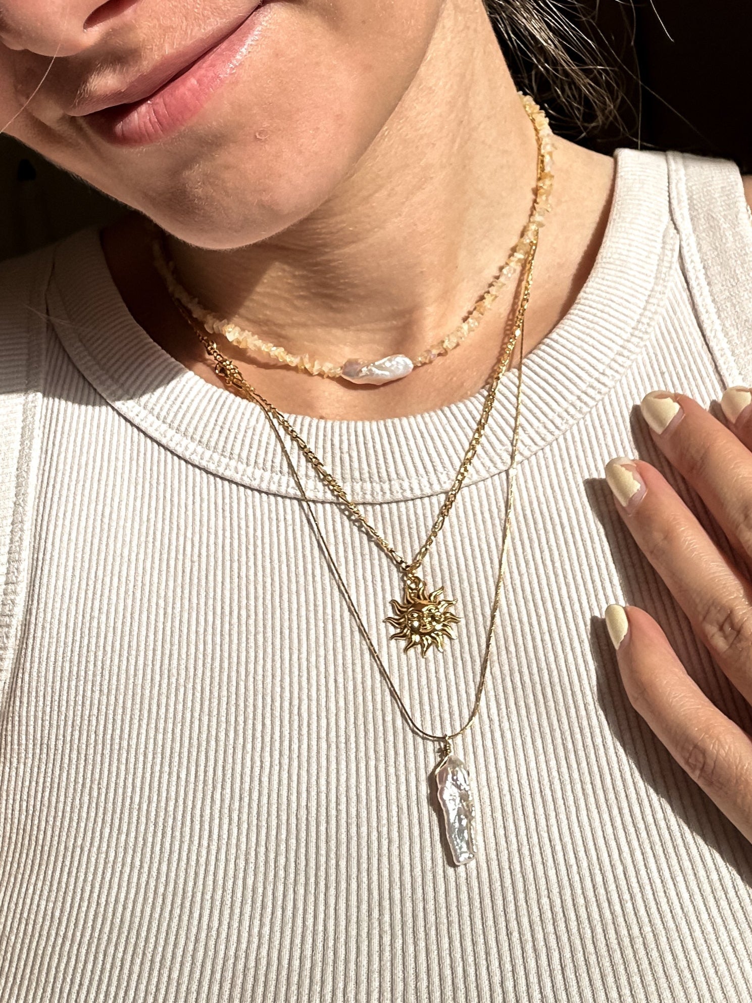 Figaro Kette SOLEIL PLAGE Tragefoto an weiblichen Model