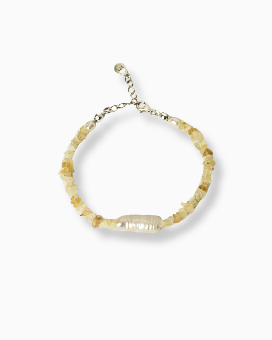 Freisteller Armband aus Opalsteinen TRANSLUCENT SEA silber