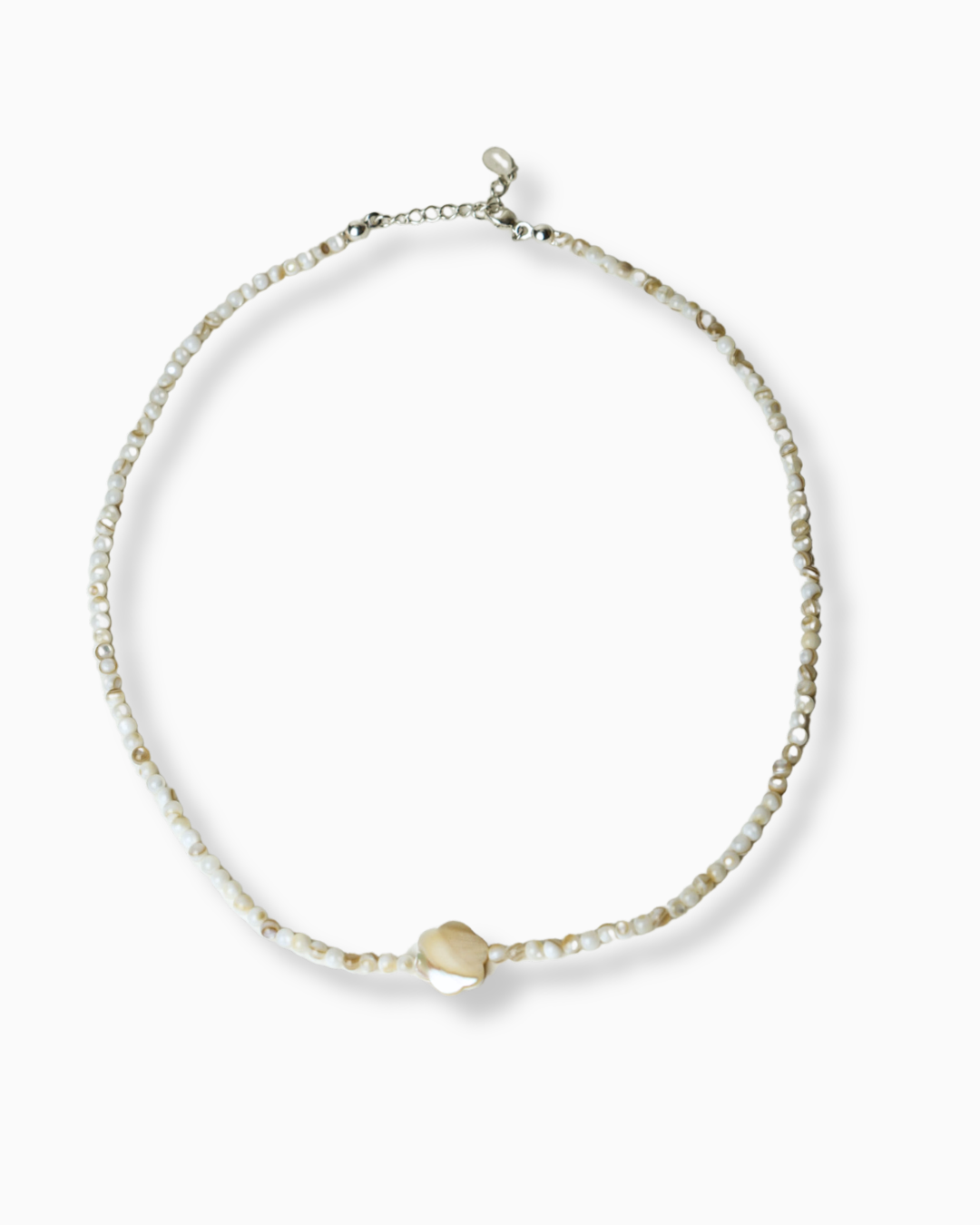 Freisteller Perlenkette BLOOMING SEA silber