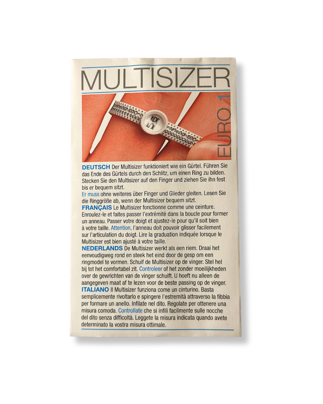 Foto Ringsizer Multisizer