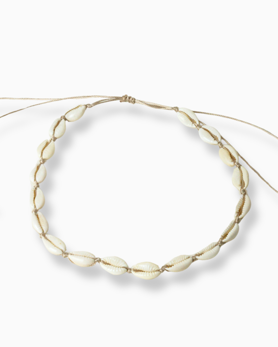 Kauri Muschel Kette/Choker TROPICAL DAYS Freisteller beige