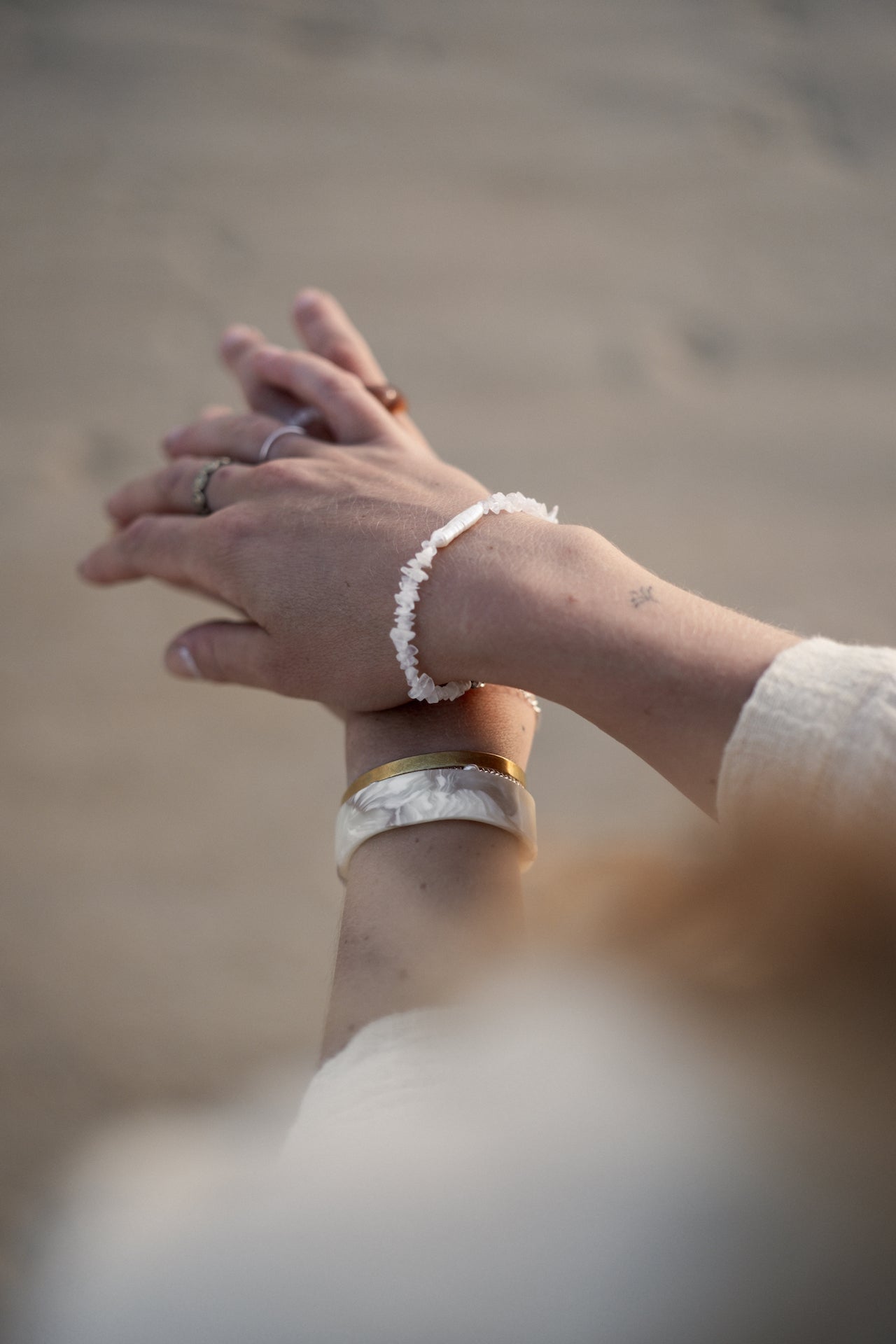 Armband aus Mondsteinen 
