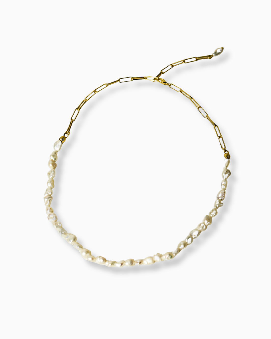 Perlenkette KESHI DREAM Freisteller gold