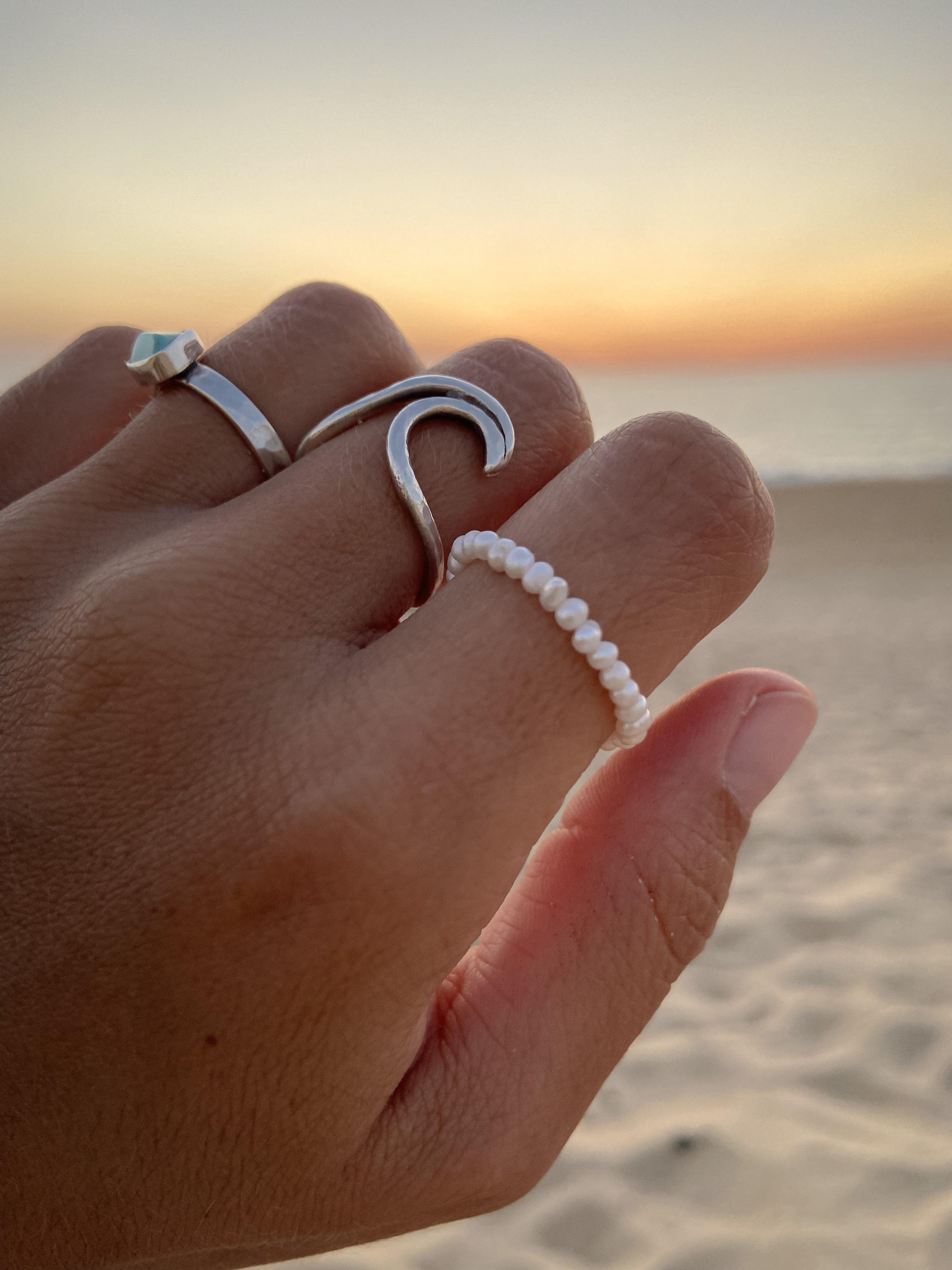 Ring aus Süßwasserperlen OYSTER BAY - MoonGypsea